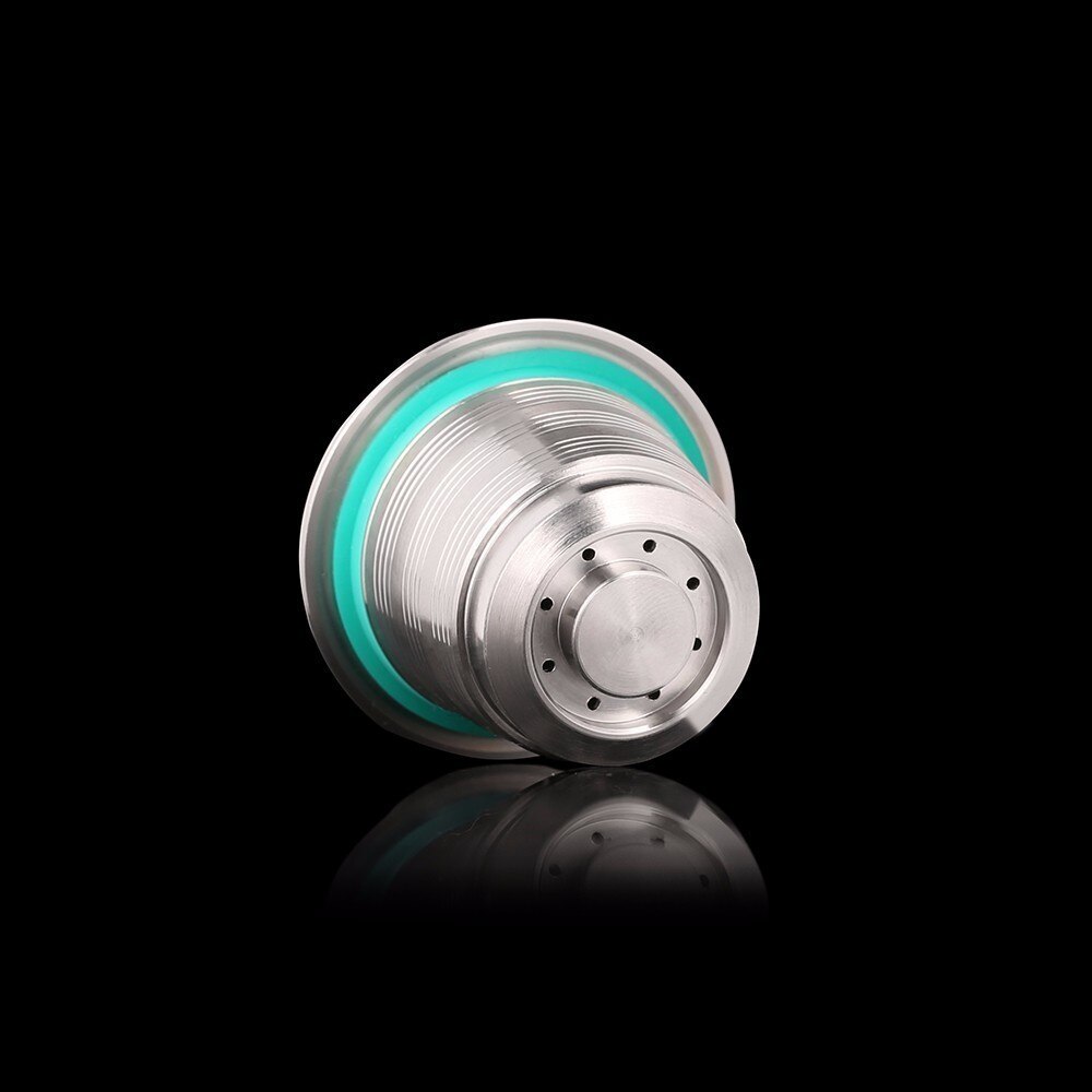 Herbruikbare navulbare metalen nespresso koffie capsule roestvrij staal gebruik 500 keer pod dop compatibel met nespresso machine borstel lepel