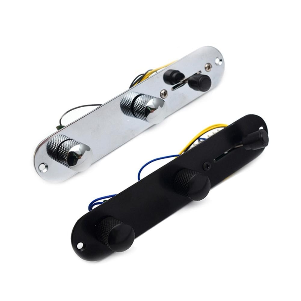 3 Way Wired Loaded Prewired Control Panel Plate Harness Switch Knobs On For Tele Telecaster Electric Guitar With/Without Socket