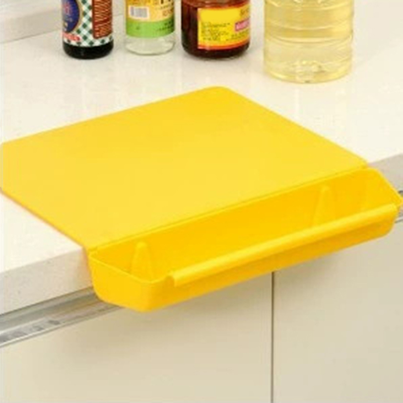 2-in-1 Cutting Board Kitchen Chopping Board With Container Cutting Board With Slot Cutting Vegetable Meat Tools Kitchen Stuff: Blue