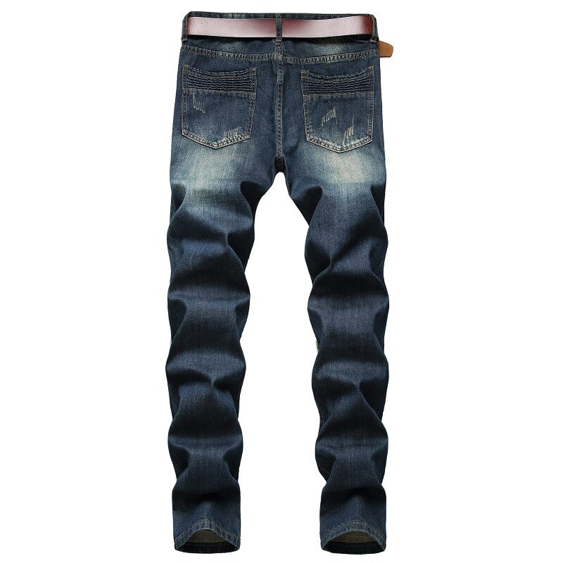 hommes Jeans décontractés Hip Hop Patch hommes Rap trou Biker jean hommes coupe mince déchiré Denim pantalon Vaqueros Hombre 40 42