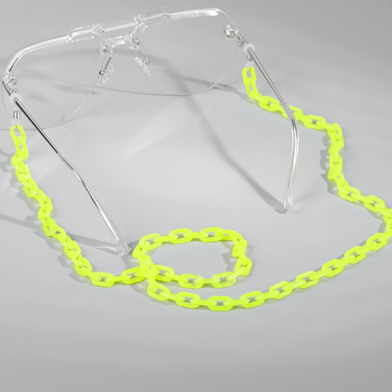 Mehrfarbige Acryl Brillen Kette für Lesen Frauen Eyewears Zubehör Sonnenbrille Kette Schnur Halfter Nacken Gurt Seil