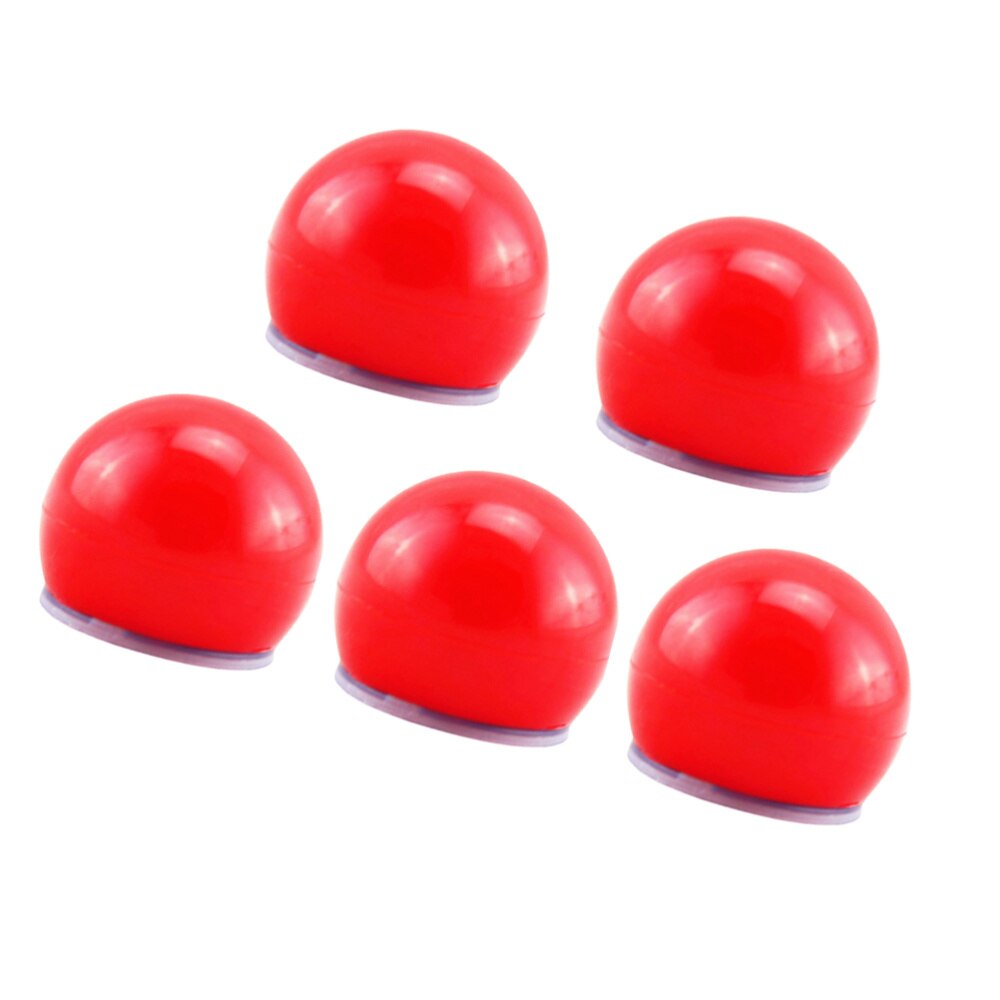 5pcs Flashing Red Nose Durable Funny Luminous Clown Nose Red Nose Reindeer Nose for Christmas Party Halloween