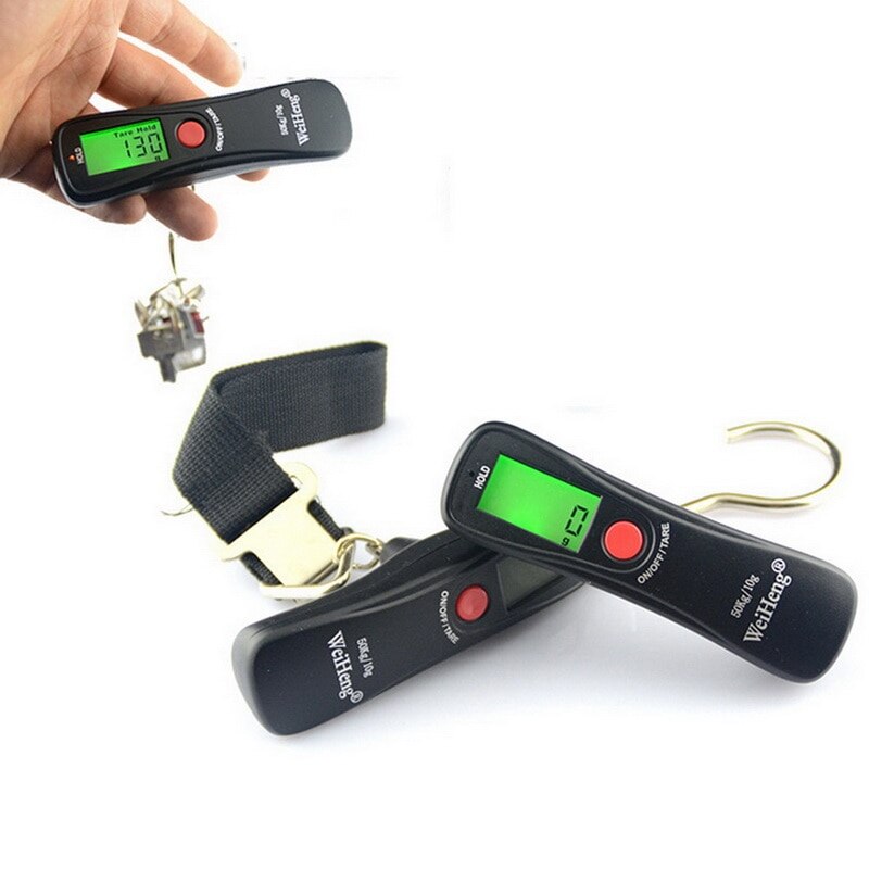 1PC LCD Backlight Portable Travel Handheld Weight Scales 10g/50kg Electronic Luggage Hook Scale Digital Hanging Scale Mini-Size