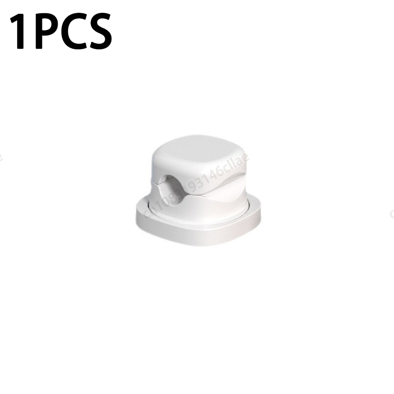 Självhäftande kabelorganisatör kabelklämma kabelhållare trådklämmor kabelhållare kabelorganisatör för hemmakontor hantering under skrivbord: Vit