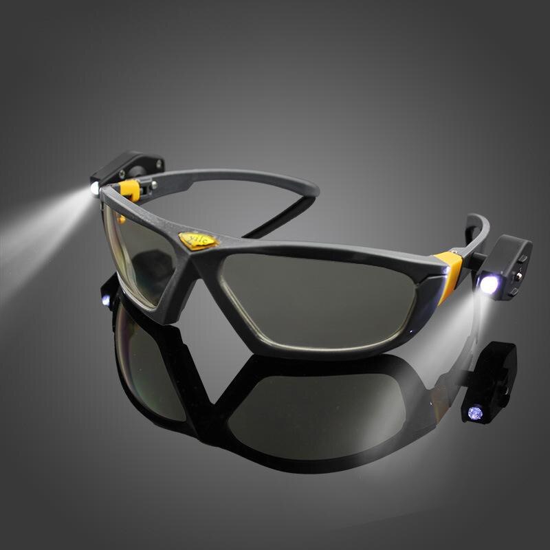 Spotlight Protective Glasses with Led Light Night Vision Googles for Industrial Work Night Riding Laboratory