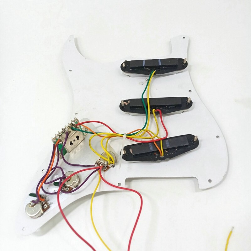 Single Coil Pickup SSS Electric Guitar Loaded Prewired Pickguard Scratch Plate Strat 11 Holes 3Ply for ST SQ Guitar