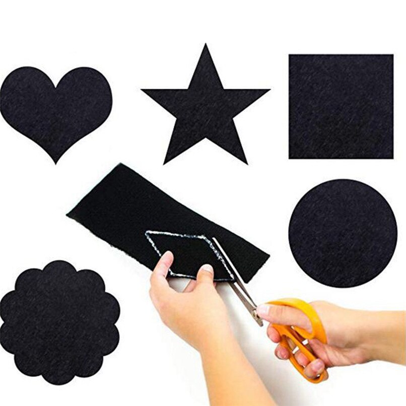 Counter Product display cloth Black Felt Fabric Adhesive Sheets Multipurpose Velvet Sheet Sticky Glue Back #2u13