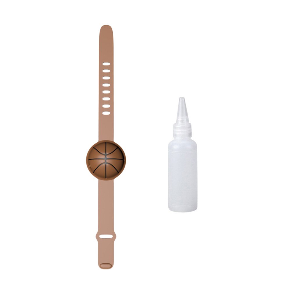 Silicone Hand Sanitizer Hand Washing Gel Alcohol Dispensed Bracelet Wrist Band 1/3/5PCS Basketball Shape Bracelet For Adult Kid: A