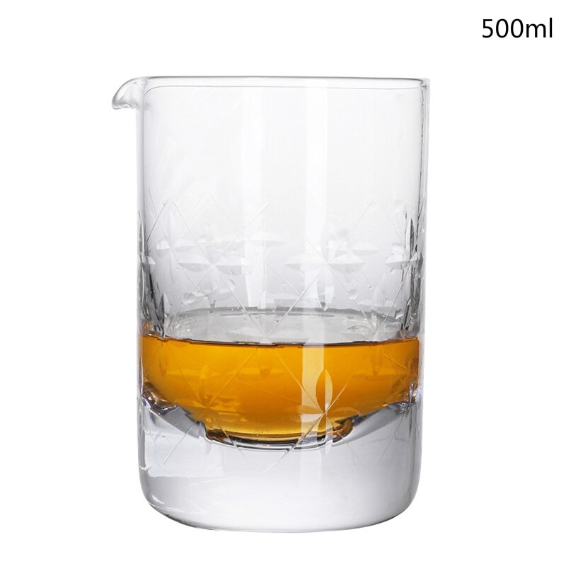 Mezclador de batidores de cristal para cócteles, mezclador de vaso para agitar, coctelera japonesa, utensilios para cócteles: Clover -500ml