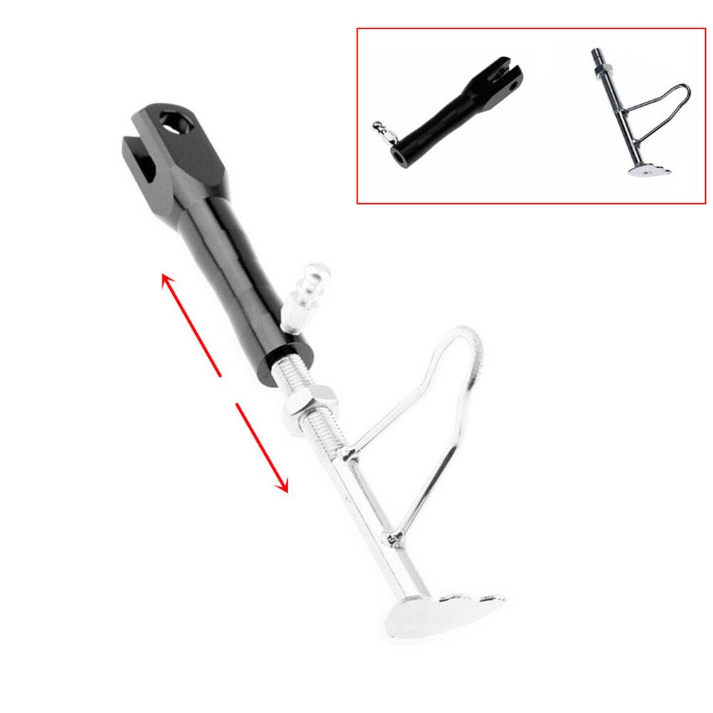 Universal Motorcycle Side Stand Adjustable Kickstand 235-270mm Leg Prop Retractable Motorcycle Side Stand