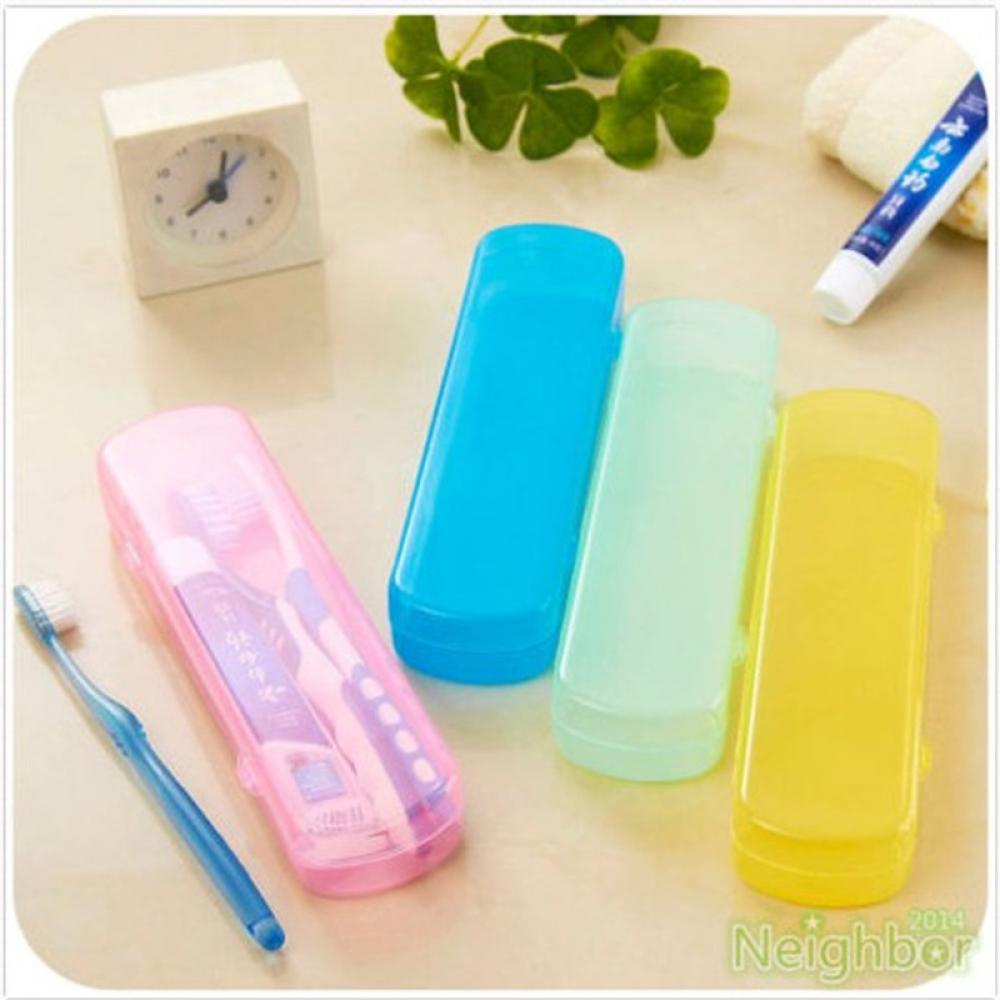 Caja de almacenamiento de cepillos de dientes portátil, 1 Uds., caja de cepillo de dientes para viaje y acampada, organizador de almacenamiento para baño seguro y saludable