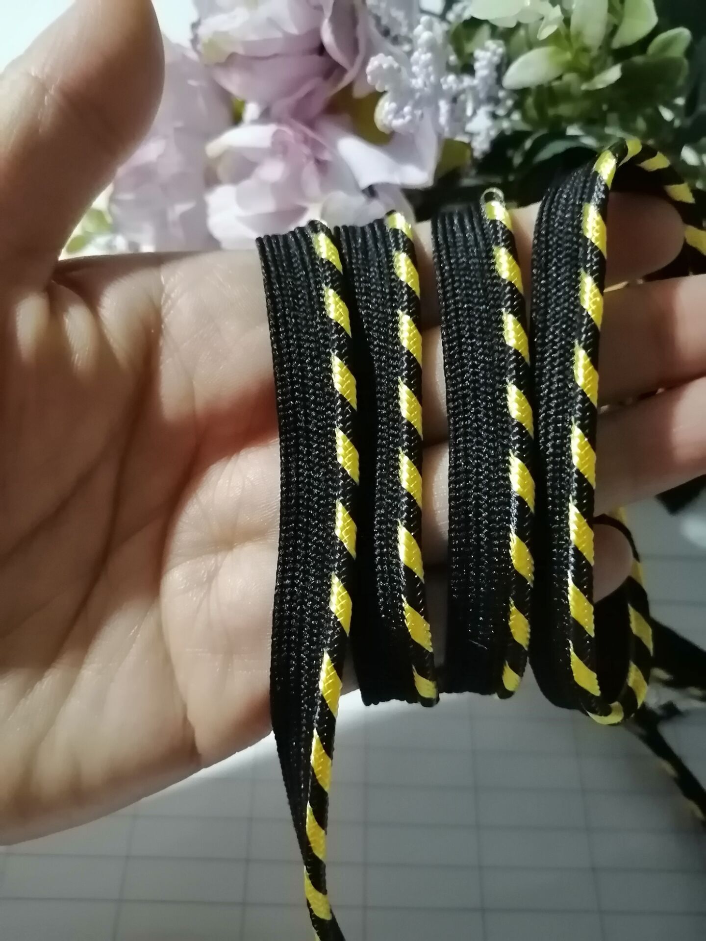 Gold Black Glittery Shiny Ombre Braided Piping Lip Cord Trim Pillow Cushion Trim Upholstery Edging Trim Cloth Sewing Supplies