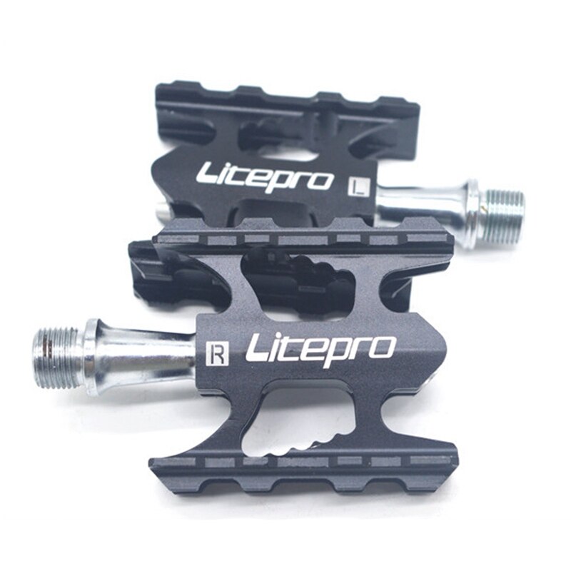 Ad-litepro-pedales de bicicleta de 2 piezas, Pedal de rodamiento ultraligero K3 para bicicleta de montaña plegable Brompton, negro y deslizante