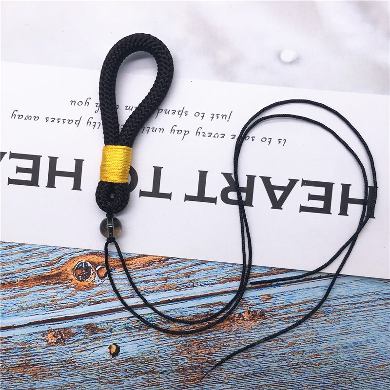 Key Lanyard Keyring Badge-Holders Finger Neck-Straps Multi-Function Neck for keys USB Flash Drives: black