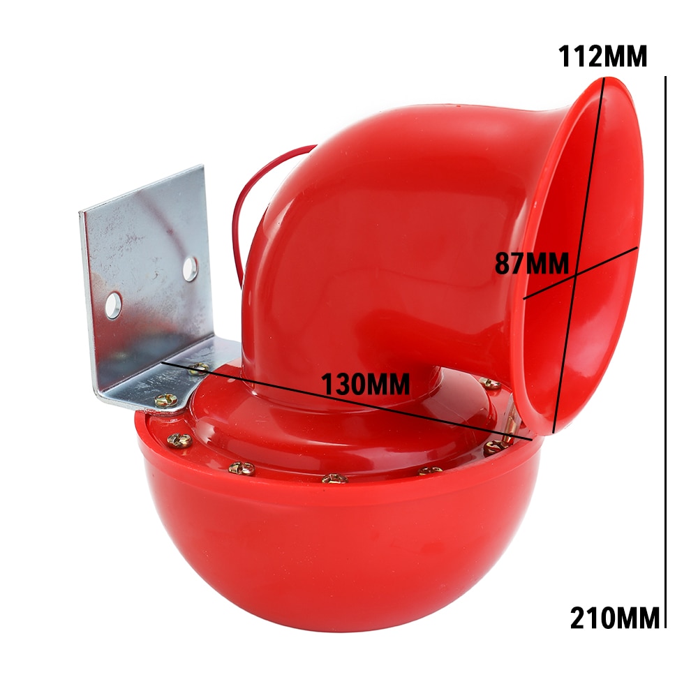 Unique Air Horn Red Electric Bull Horn Raging Sound For Car Motorcycle Truck Boat Loud Horn 200DB 12V