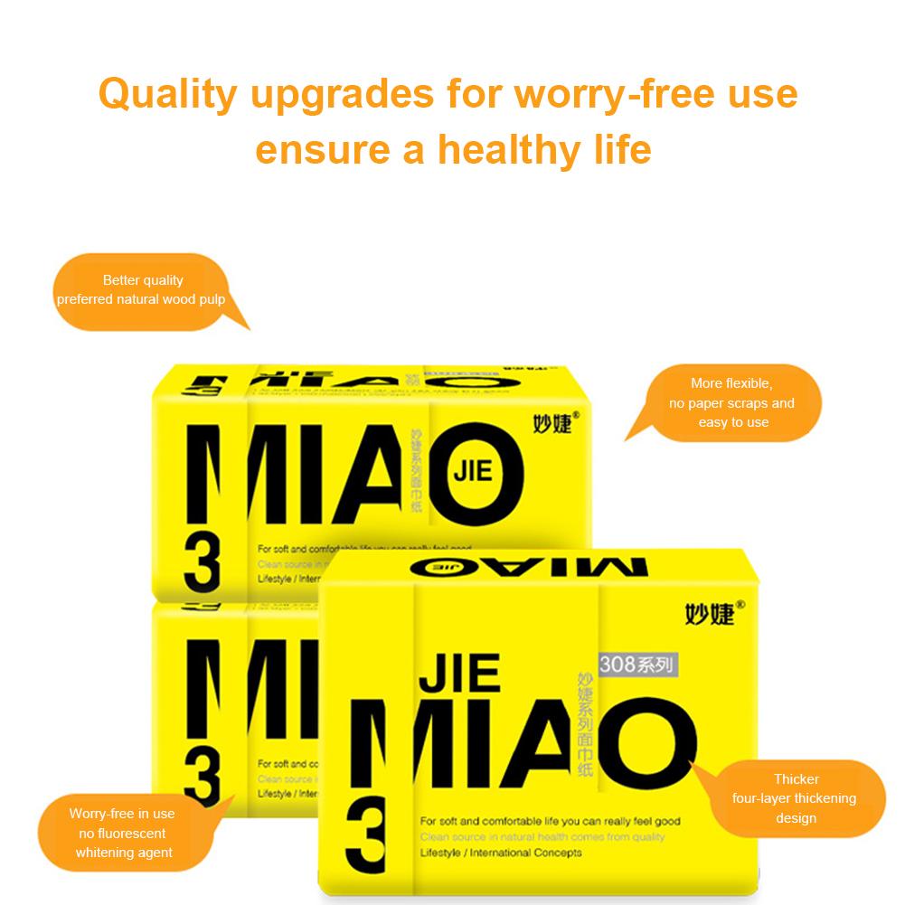 10 Pack /set Household Toilet Paper 4-Ply Disposable Dry Wipes Tissue For Home Kitchen Bathroom