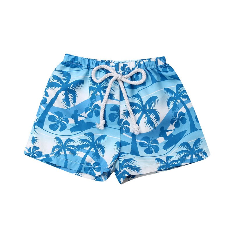 Søde baby dreng svømning bagagerum børn sommer blomsterprint svømmer strand shorts hawaiisk badetøj: 2 / S