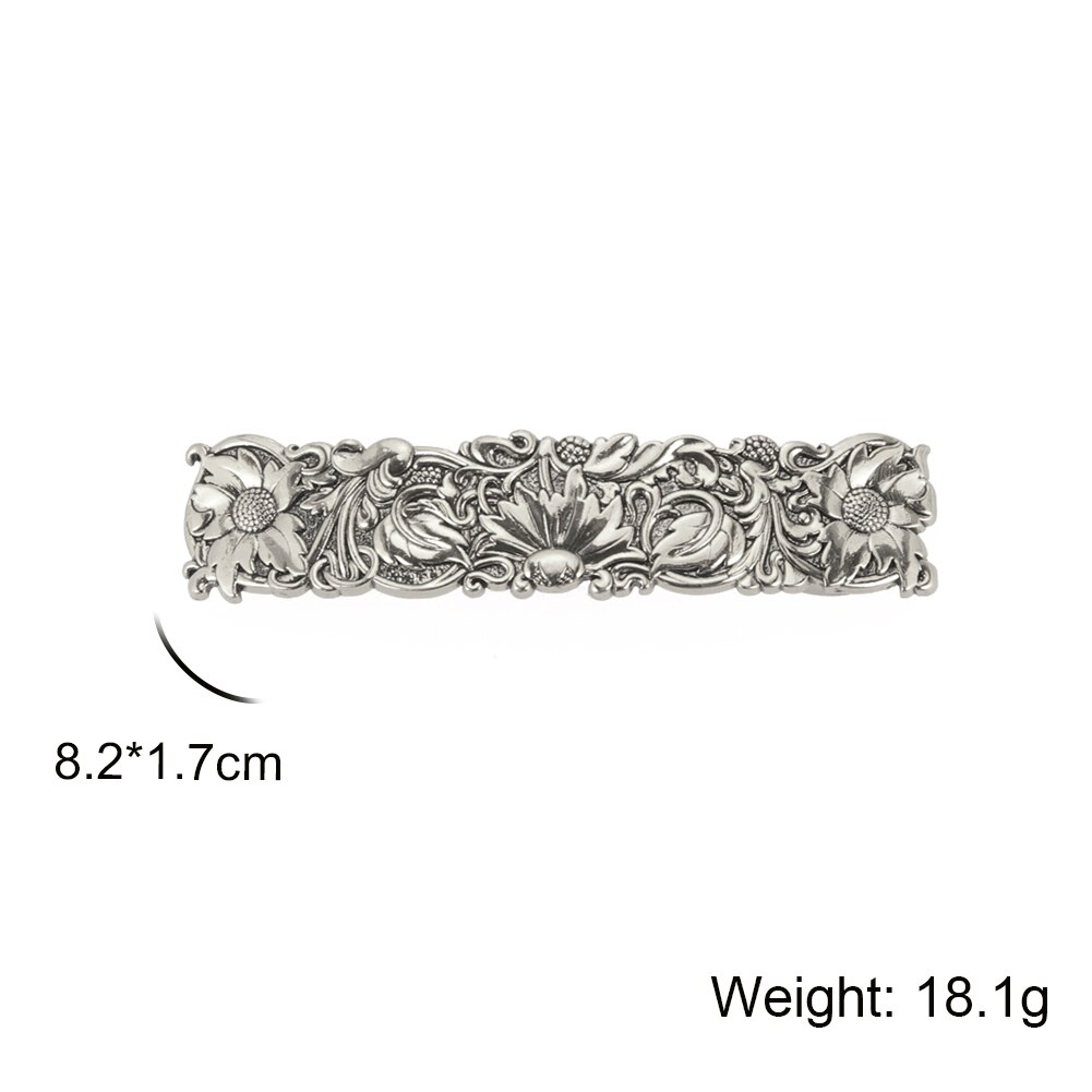 Skyrim Ginkgo Daisy fleur plante pince à cheveux mariée diadème rétro femmes épingle à cheveux Barrette luxe mariage cheveux accessoires: Plaqué platine
