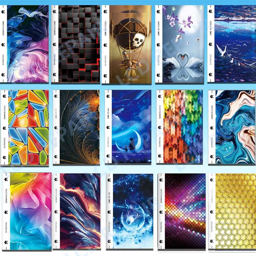 50Pcs Mobile Phone Back Glass Skin Patterns Sticker Screen Protector Matte Privacy Clear Hydrogel Sheet for Film Cutter Plotter: 50pcs Design Back