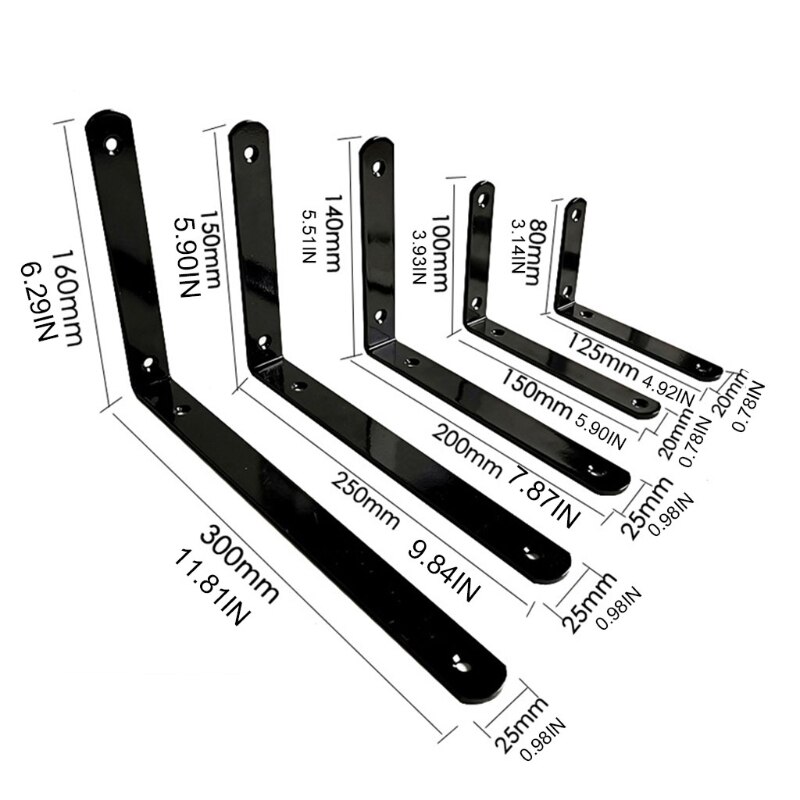 2 PCS Thicken 90 Degree Angle L Shaped Shelf Bracket Corner Brace Joint Bracket Fastener Floating Shelves Bracket