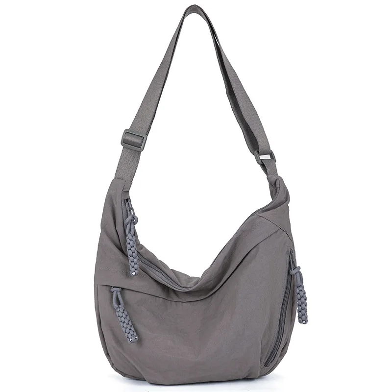 Nylon Shoulder Bag High Capacity Women's Crossbody Messenger Bag Leisure Versatile Purses and Handbags Totes Hobos Bag: black