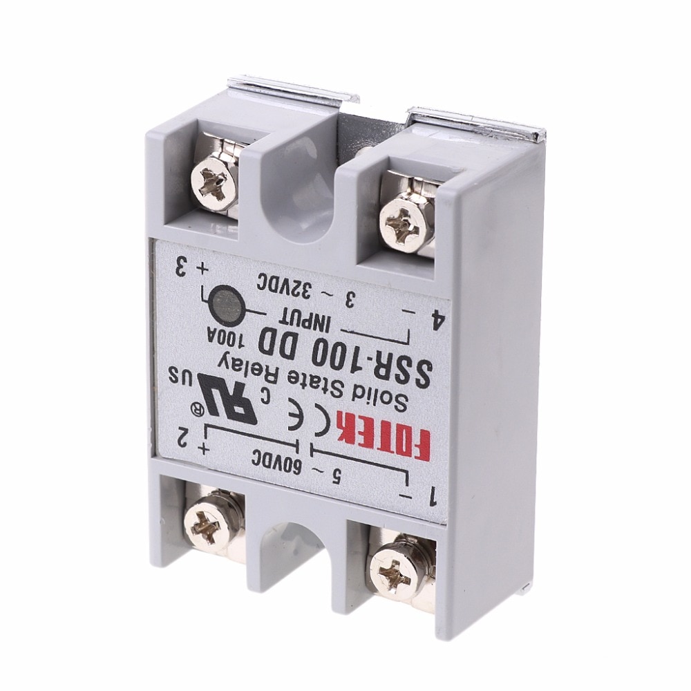 SSR-100 DD Solid State Relay Module 100A 3-32V DC Input 5-60V DC Output Relay