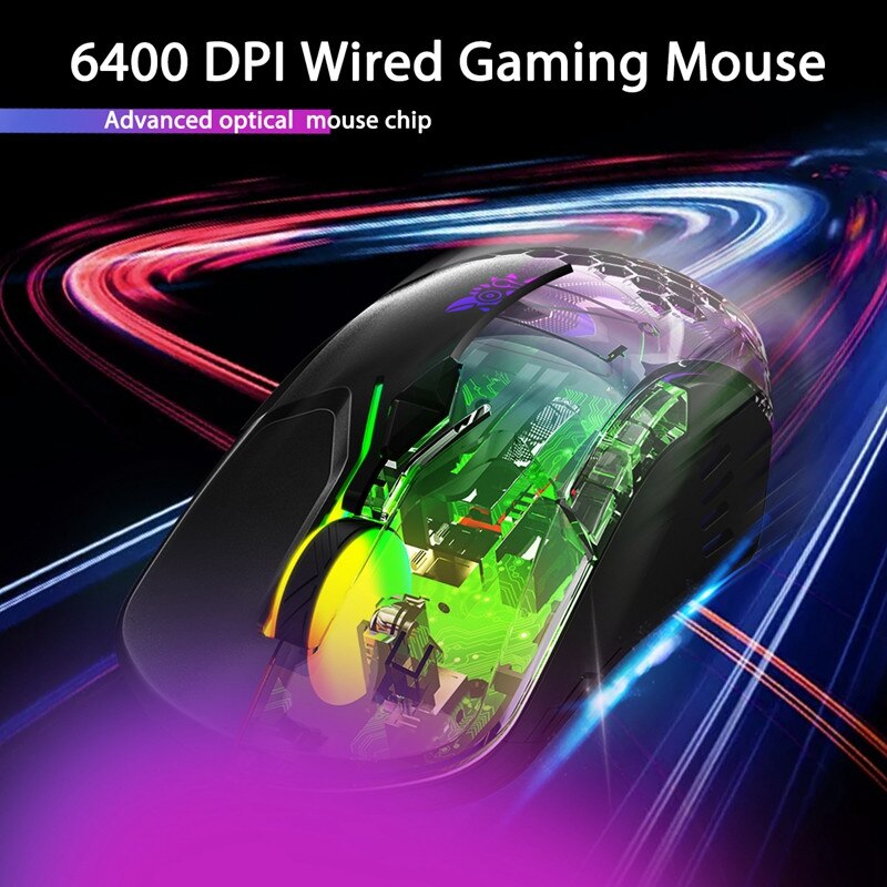 ONIKUMA CW902 wired gaming mouse USB interface RGB light effect four-speed DPI adjustable mouse