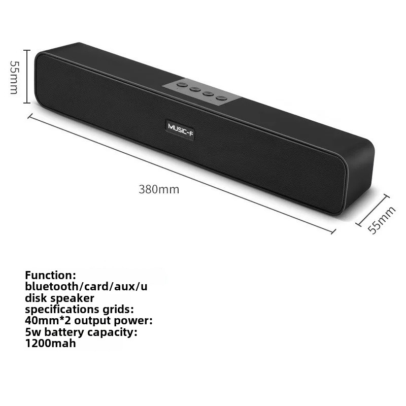 Schreibtisch Laptop Bluetooth Lautsprecher USB Lange Bar Drahtlose Bluetooth Verdrahtete Klang Universal- Heimgebrauch Bass Kanone Motorrad Klang Sys: Grün