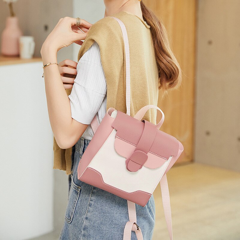 Korean Trend Practical Shoulder Crossbody Backpack School Style Schoolbag Luxury Handbag Purse Handbags