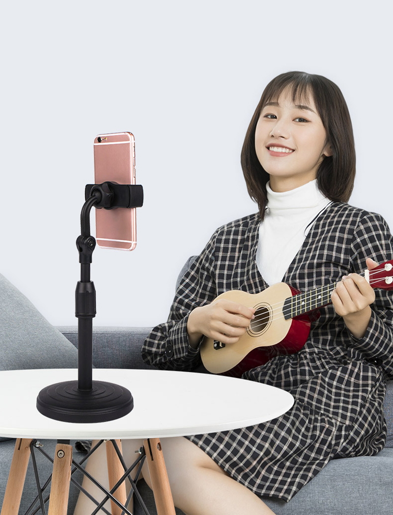Tripé de Mesa para Celular Smartphone iPhone com Suporte para Telefone, Tripé para Telefone Móvel, Suporte de Mesa