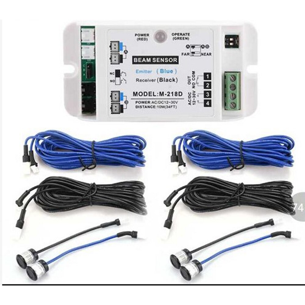 Photoelectric Beam Sensor 10m 90-degree infrared electronic Safety Light automatic door safety beam for Auto Door Control System: Double Beam