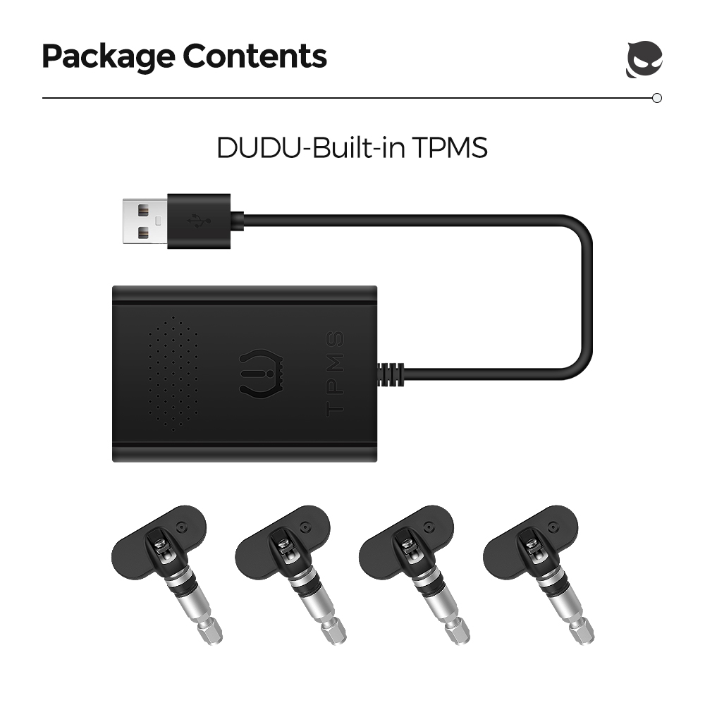 Duduauto dudu 7 Android-navigationssystem mit reifendruckkontrollsystem (tpms) und 4 sensoren, alarmanlage, usb- und Android-schnittstelle: Der zigarettenanzünder-typ