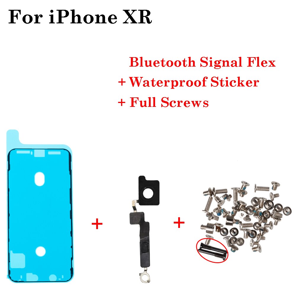 1einstellen Für iPhone X XR XS MAX NFC Kamera Clip Bluetooth + Schrauben + Wasserdichte Aufkleber Signal Antenne biegen kabel Ersatz Patrs: XR nfc Schraube Aufkleber