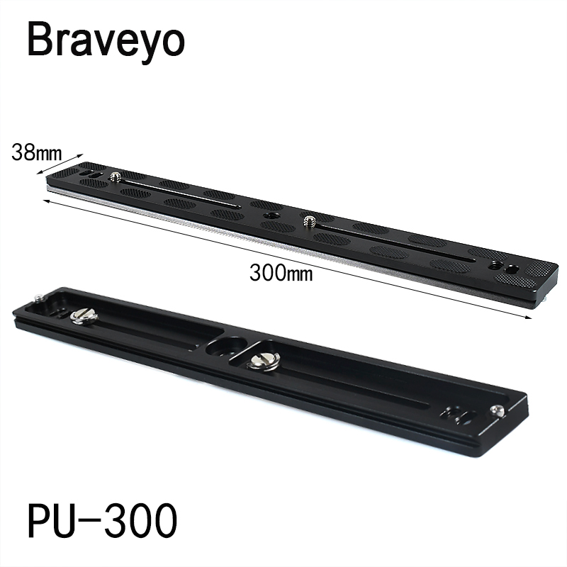 Dslr Camera Statief Lange Plaat Quick Release Plate100 120 150 200 300Mm Camera Mount Plaat Voor Dslr Camera Arca zwitserse Bal Hoofd: PU300 1PC