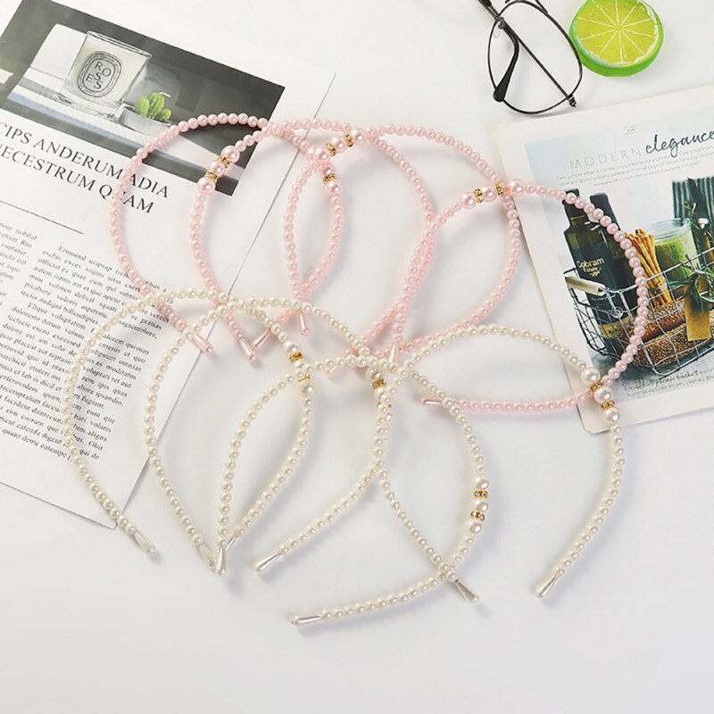 Style Baby Children Girls Hair Hoop Cute Faux Pearls Hair Hoop Headwear Photography Prop Party