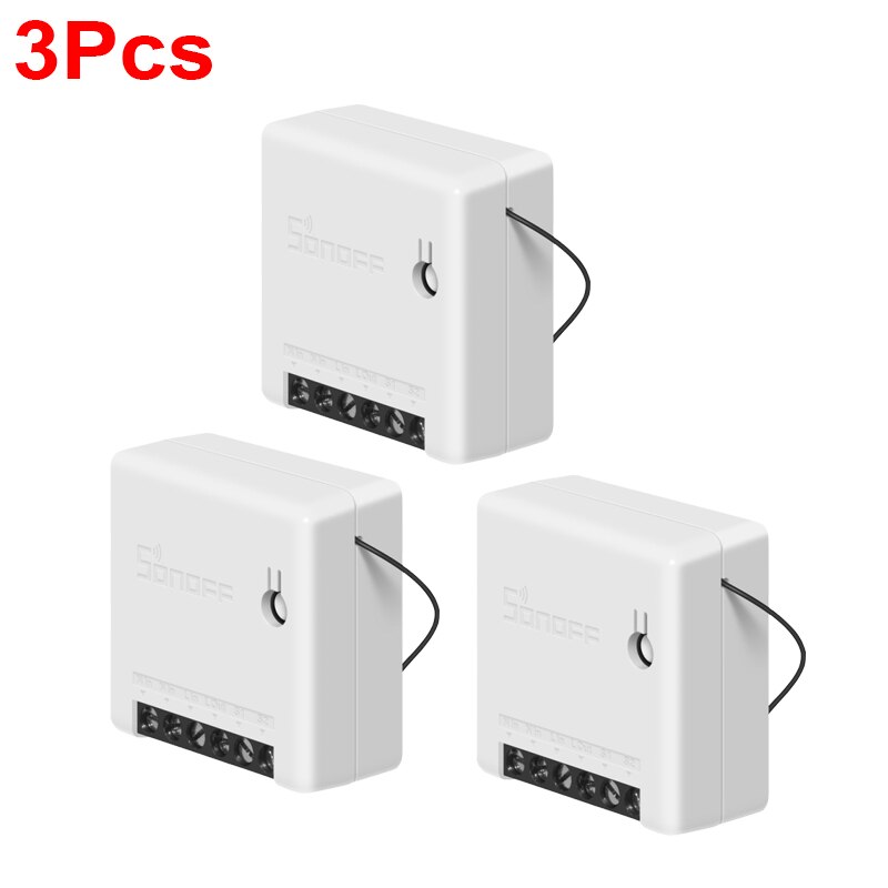 5/1Pcs Sonoff MINI Smart Panel DIY Smart Home Switch Alexa Compatible Google Home Home Automation Wifi Switch Sonoff DIY Switch: 3 Pcs