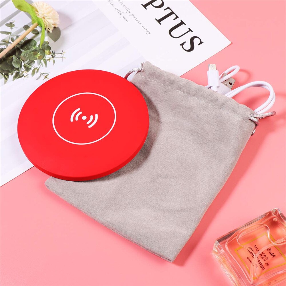 Portable Led Lighted Mini Circular Makeup Mirror Compact Travel Sensing Lighting Cosmetic Mirror Wireless Usb Charging