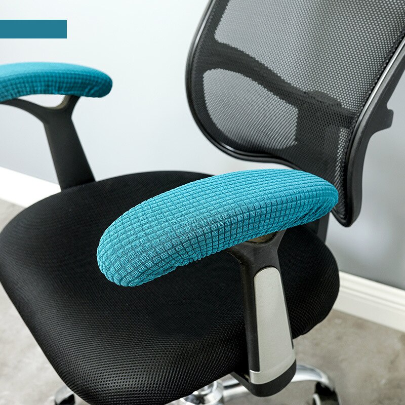Housse de protection pour accoudoirs de chaise, extensible, anti-poussière, bras coudé, pour ordinateur de bureau: blackish green
