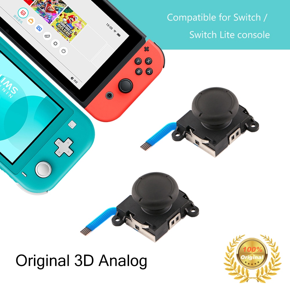 3D Analog Joycon Joystick Thumb Sticks Sensor Replacements Accessories For Nintend Switch Joy Con Controller Housing w/ Tool Kit