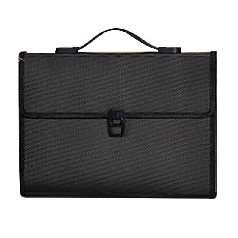 A4 Expanding File Folder Document Organizer 13 Pockets Accordion Folder Organizer For Documents Bag: BK