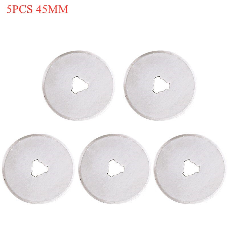 45mm leather craft rotary cutter leather cutting tool leather craft fabric round blade DIY patchwork sewing quilting: 5pcs