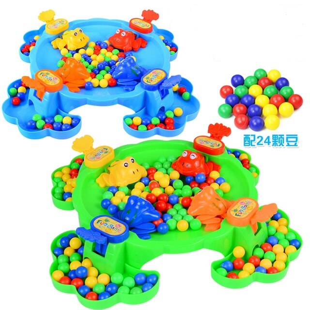 Intresting Toys Hungry Frog Eating Beans Games Family Party Parent Play Interactive Game For Children Stress Relief Toy: C for four people