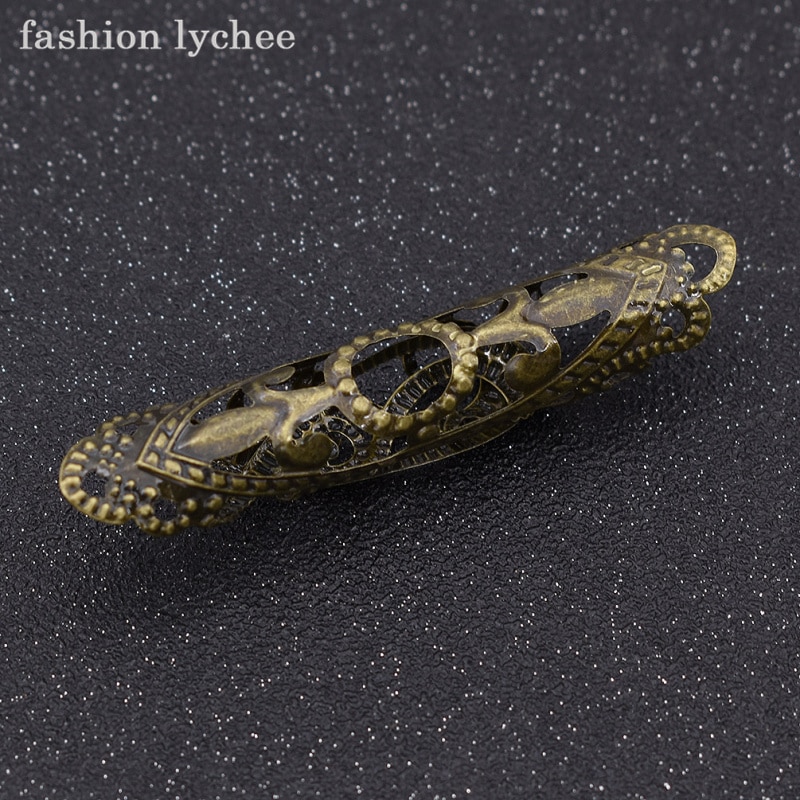 lychee Vintage Tibetaanse Hol Gesneden Metalen Kralen Dreadlock Manchetten Clip Haarverlenging Tool Sieraden