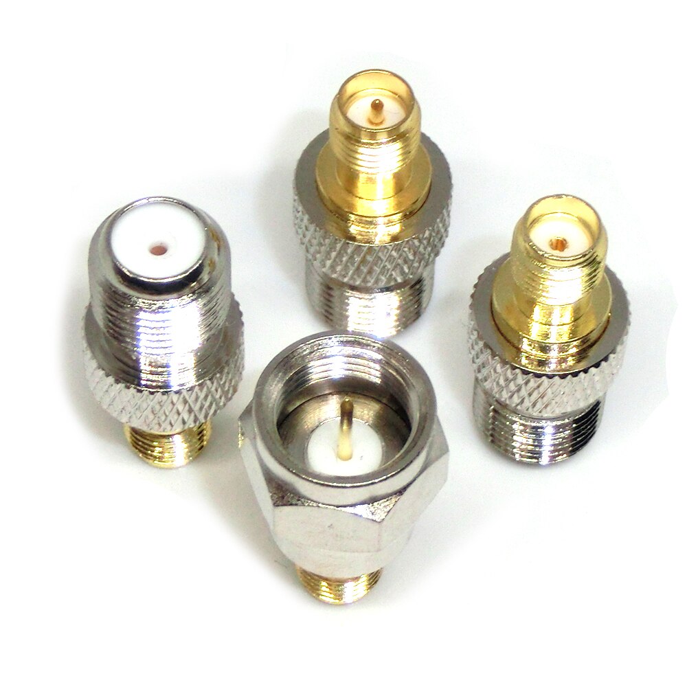 2 Stuks Rf Coax Coax Adapter F Type Female Jack Naar Sma Stekker Rechte F Connector Naar Sma Connector javino