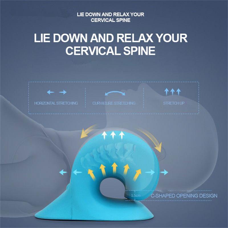 Neck Shoulder Stretcher Relaxer Massage Pillow For Neck Cervical Chiropractic Traction Back Stretching Physiotherapy