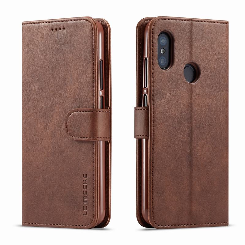 Telefon Fällen Für Xiaomi Redmi Hinweis 5 Profi Abdeckung fallen Redmi Hinweis 5 kippen Brieftasche Leder Taschen Für Redmi Hinweis 5 Profi Telefon Hülse Coque: Pro Redmi Hinweis 5 / Braun