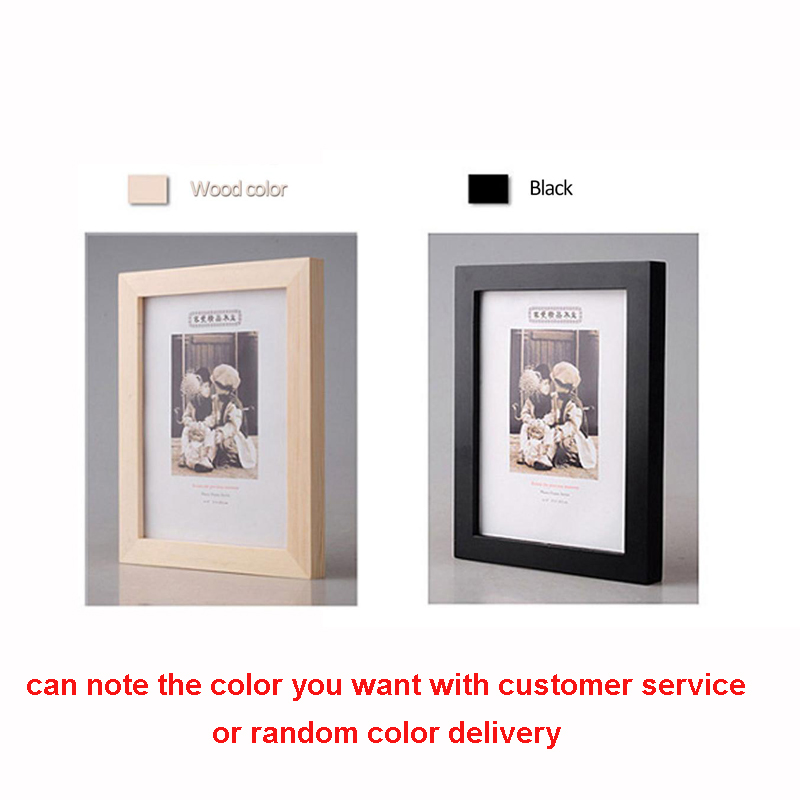 4pcs 6 Inch Home Photo Display Wooden Photo Frame Desktop Display Wall Hangings Household Living Room Decoration: 2pcs random color