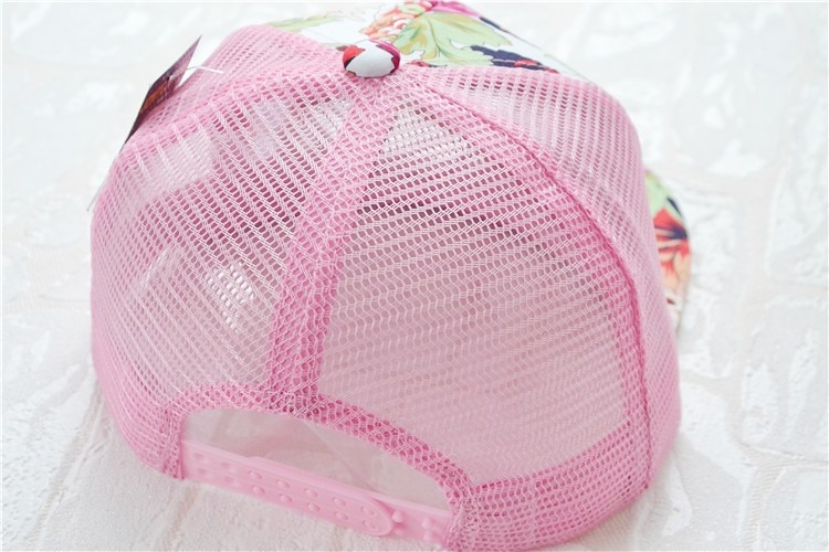 2018 Flores de Impressão Rocha Verão Sol Bonés de Beisebol Das Meninas Dos Meninos Do Bebê Verão das Crianças Malha Caps Chapéu Snapback