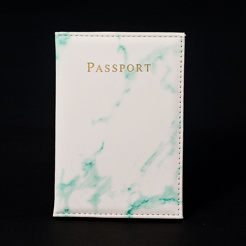 Marble Passport Cover Travel Women PU Leather Travel Cover on The Passport Custom Cover Passport: Green