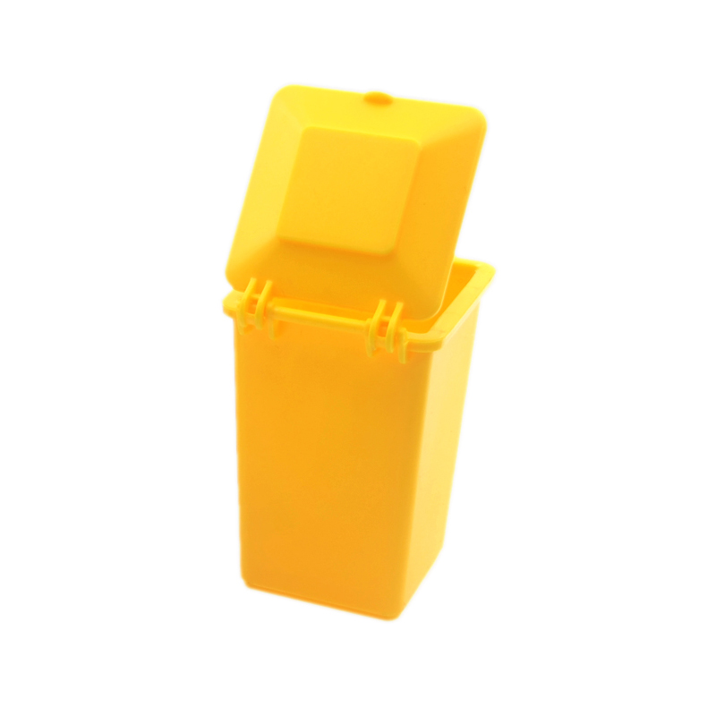 Mülleimer Spielzeug Müllwagen Dosen Straßenrand Fahrzeug Behälter Spielzeug Kind Simulation Möbel Miniatur küche DollhouseToys: Licht Gelb